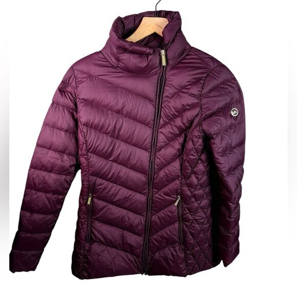 Michael Michael Kors Plum Purple Packable Down Jacket - Picture 1 of 7